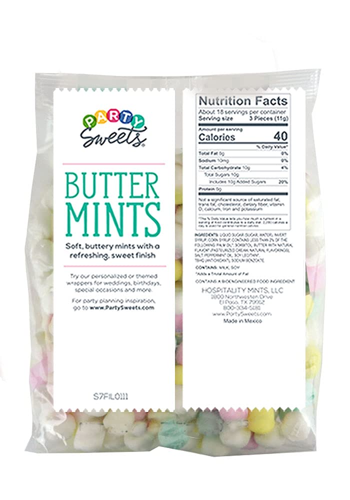 Party Sweets Assorted Pastel Buttermints, 2.75 Pound, Appx. 350 pieces from Hospitality Mints - Image 3