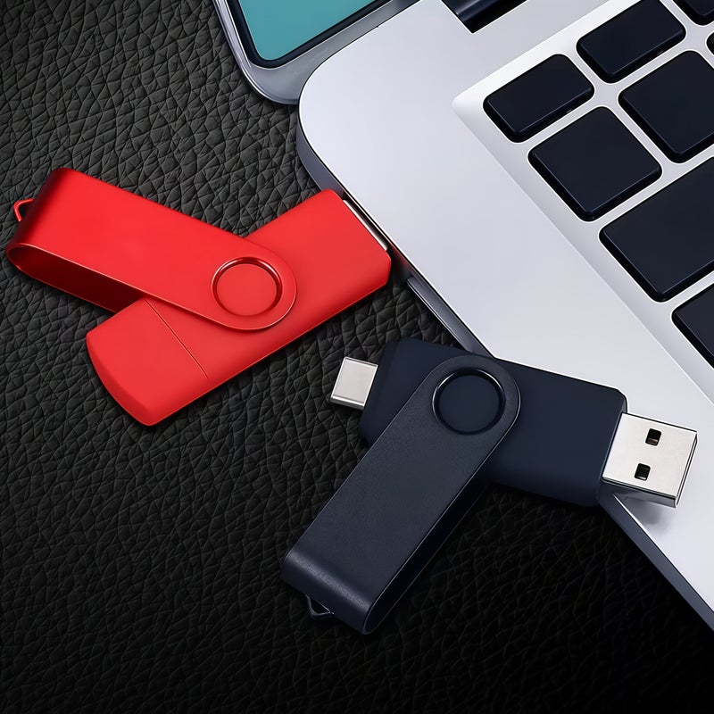 محرك أقراص فلاش USB 2.0 عالي السرعة من نوع C OTG سعة 116 جيجابايت، لون أرجواني، ذاكرة محمولة ثنائية الاتصال - Image 4