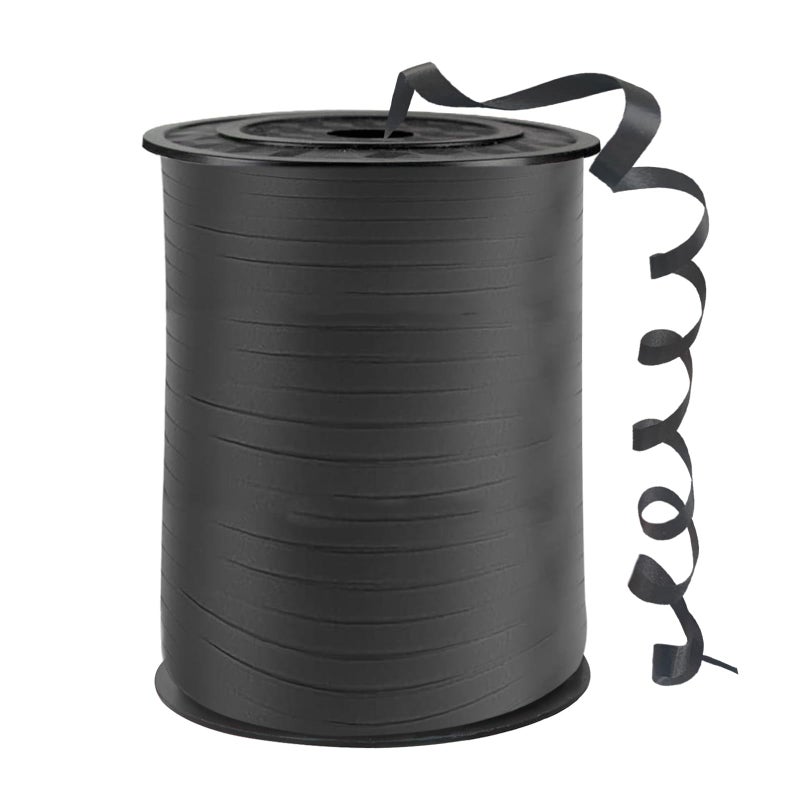 Wfauibr 500 Yard Black Curling Ribbon  Black Ribbon  Curling Ribbon For Birthday Party Festival Decoration Balloon Ribbon  Balloon String  Thin Ribbon Curling Ribbon For Crafts - Image 1