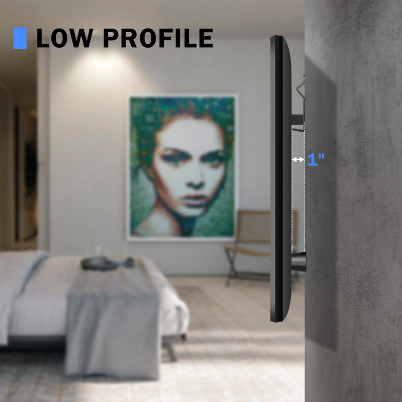 XINLEI No Stud TV Wall Mount, Drywall Studless TV Hanger for Most 12-55 inch Flat Screen TVs, Holds up to 100lbs, No Drill, Easy Install (MF81) - Image 2