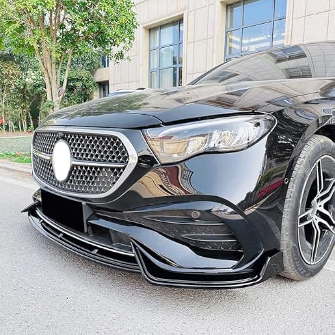 FINMOKAL Black Front Bumper Spoiler Splitter Lip Lower Guard Compatible with Benz E Class W214 E260 E300 AMG 2024+ - Image 4