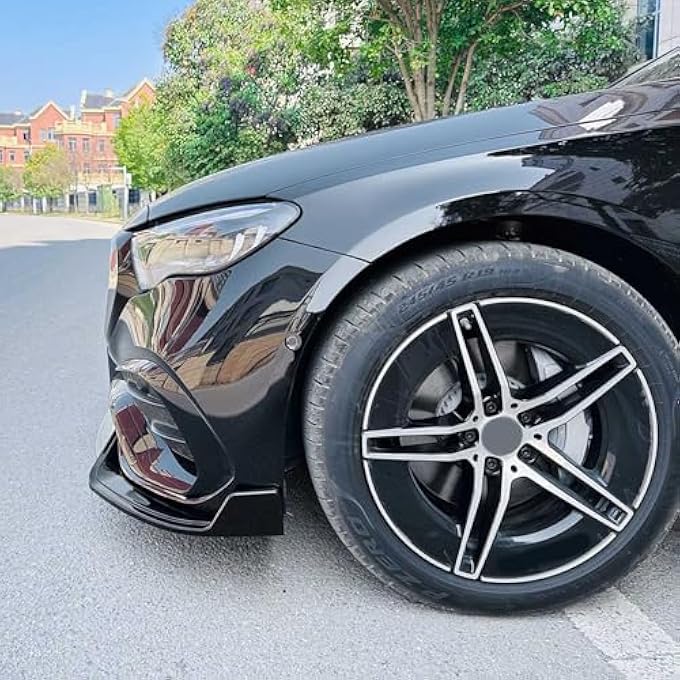 FINMOKAL Black Front Bumper Spoiler Splitter Lip Lower Guard Compatible with Benz E Class W214 E260 E300 AMG 2024+ - Image 3