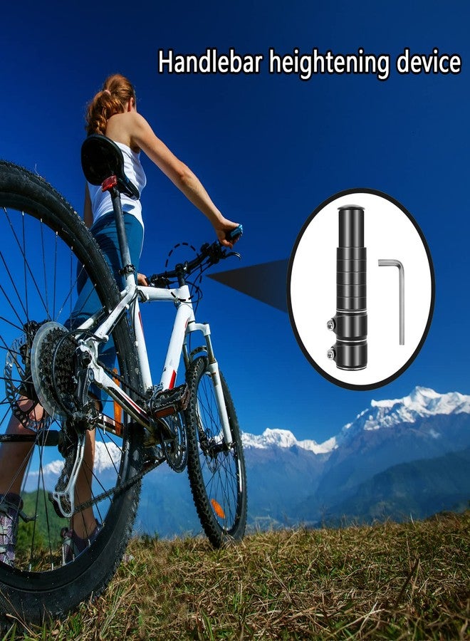 Sweetone Bike Stem Riser Adjustable Bicycle Handlebar Extender Increases Bar Height Up to 5.3" for Most Bicycle Road Bike, MTB, BMX, Cycling (1-1/8" Black) - Image 5