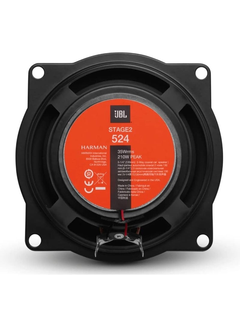 JBL Stage2 524 5.25” 2-Way Coaxial Car Speakers – Nominal Power 35W, Peak Power 210W - Image 2