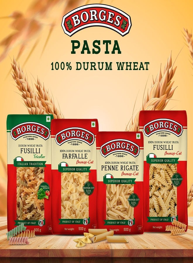 Borges Fusilli Pasta - 500 gm| 100% Durum Wheat | Imported from Italy | High in Protein |No Preservative - Image 4