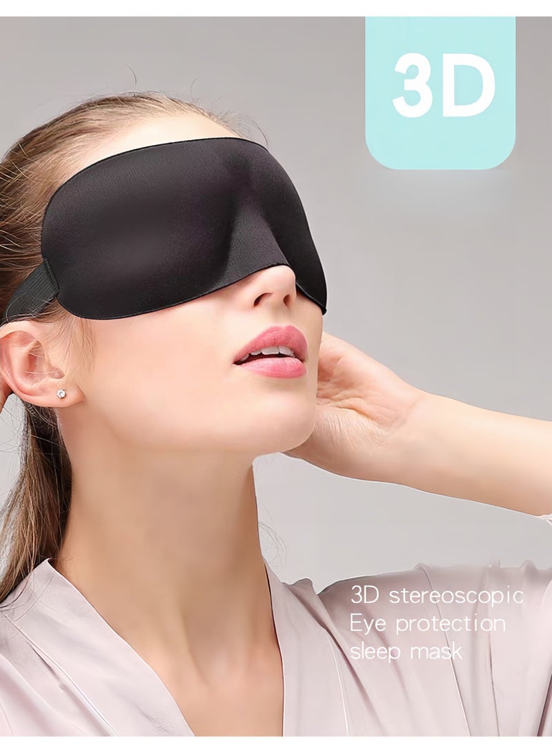 jisimu Sleep Mask Blackout Black silk sleep eye mask Comfortable & Breathable Eye Mask Best Night Companion Eyeshade - Image 2