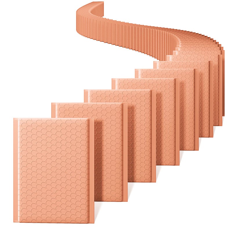 Metronic 6x10 Bubble Mailer 100 Pack Usable Size 6x9 SelfSeal Bubble Mailers Opaque Padded Envelopes Cushioning Mailers for Shipping Jewelry Makeup Supplies Peach - Image 2