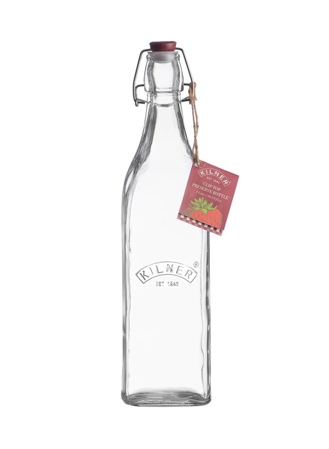 Kilner Kilner Clip Top Square Bottle 1L 