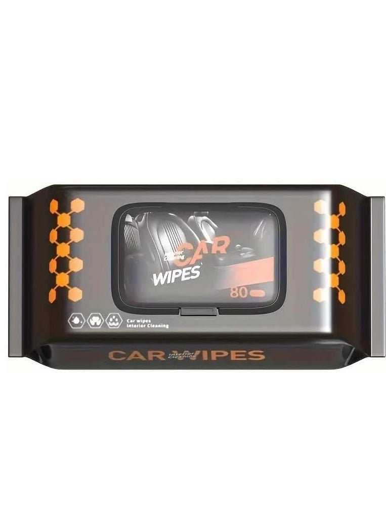 مناديل مبللة لتنظيف السيارة  80 قطعة | مناديل ورقية مبللة لغسيل السيارات | ملحقات تنظيف السيارة مجموعة كاملة من الداخل والخارج | مناديل ورقية للمحرك والدراجة والسيارة والعناية بالسيارة-165 - Image 1