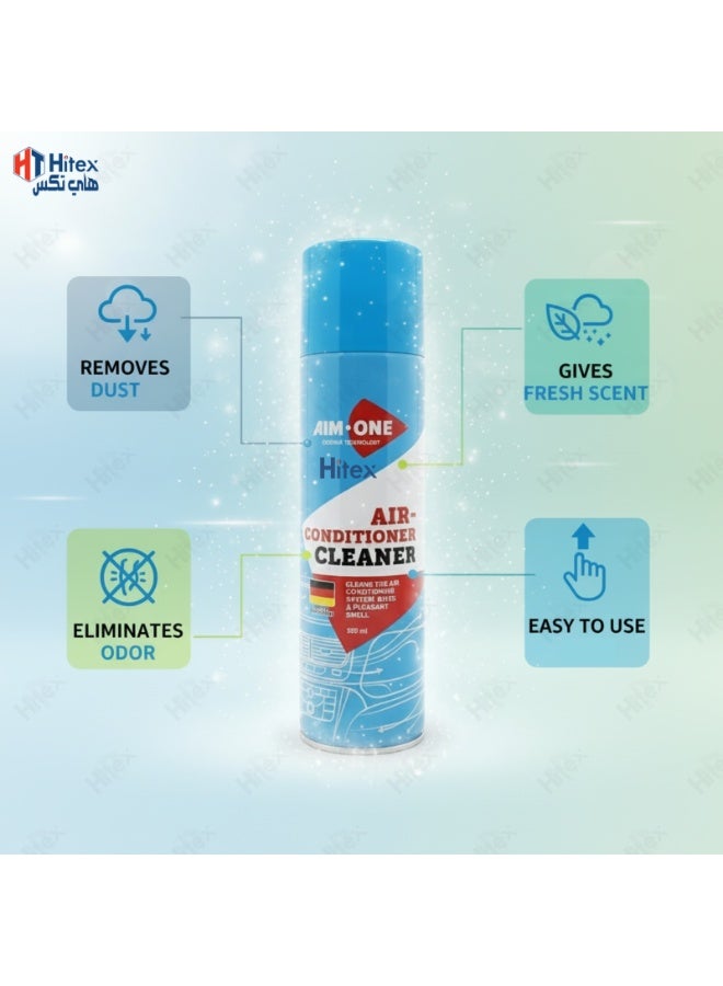 Hitex AIM-ONE Air Conditioner Cleaner 550ml – German Technology Foam Cleaner | Removes Dust, Dirt & Bacteria | Pleasant Fresh Smell | Cleaning for Home, Car & AC Units | Includes Extension Straw (2) - Image 2