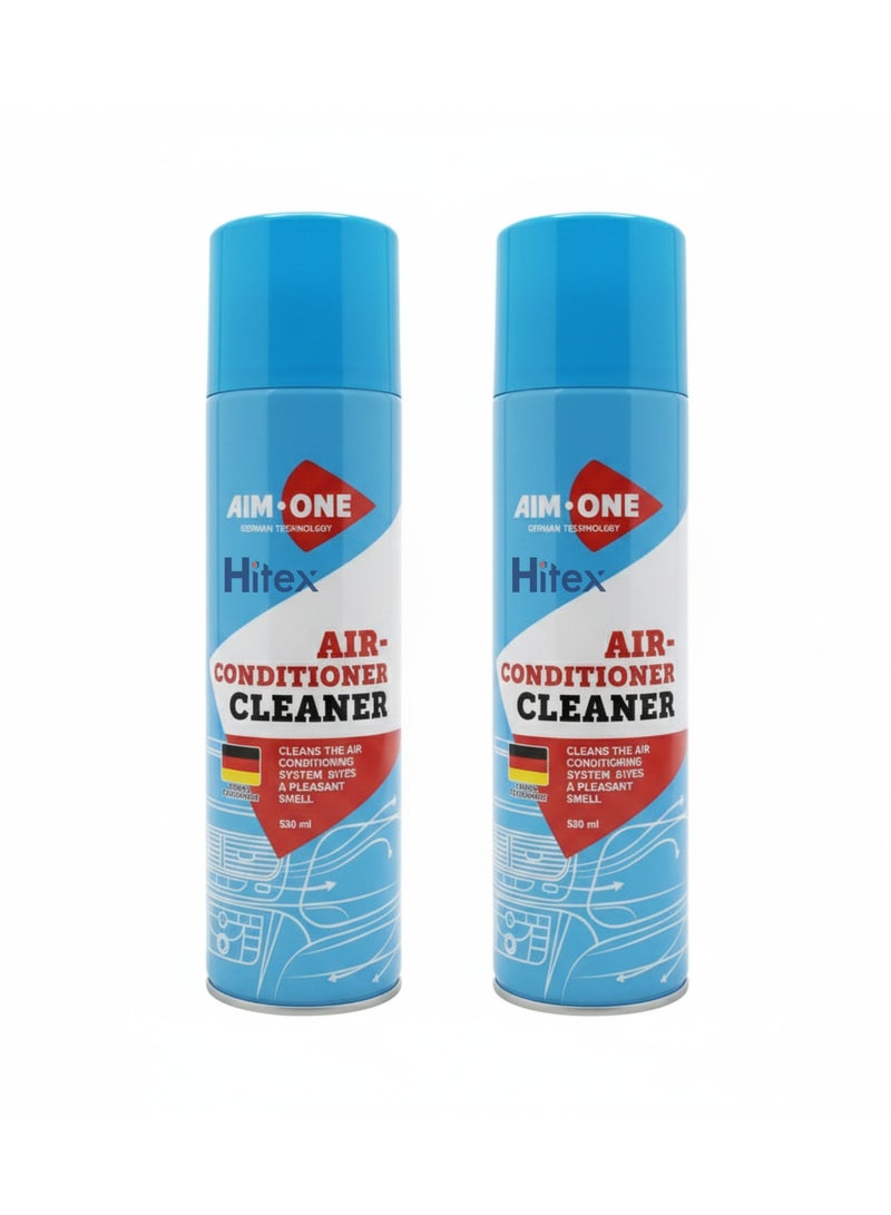 Hitex AIM-ONE Air Conditioner Cleaner 550ml – German Technology Foam Cleaner | Removes Dust, Dirt & Bacteria | Pleasant Fresh Smell | Cleaning for Home, Car & AC Units | Includes Extension Straw (2) - Image 1