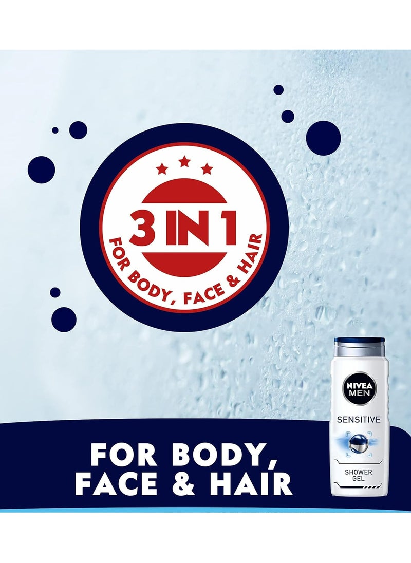 Nivea 3IN1 Sensitive Soothing + Bamboo Extract Shower Gel 250 ml  - Image 4