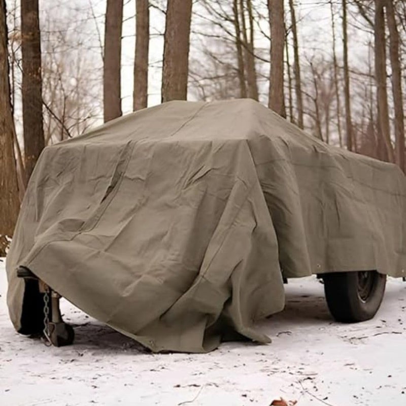 RK TRENDS RK Trends Canvas Waterproof Tarpaulin HeavyDuty Outdoor Protection for All Weather Conditions 6Ft x 75Ft  - Image 3