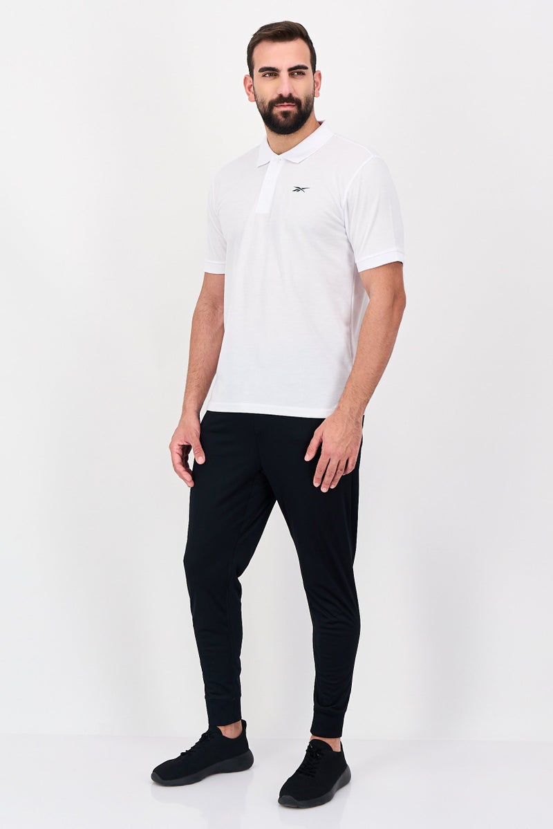 Reebok Men Sportswear Fit Short Sleeve Outdoor Polo Shirt, White - Image 4