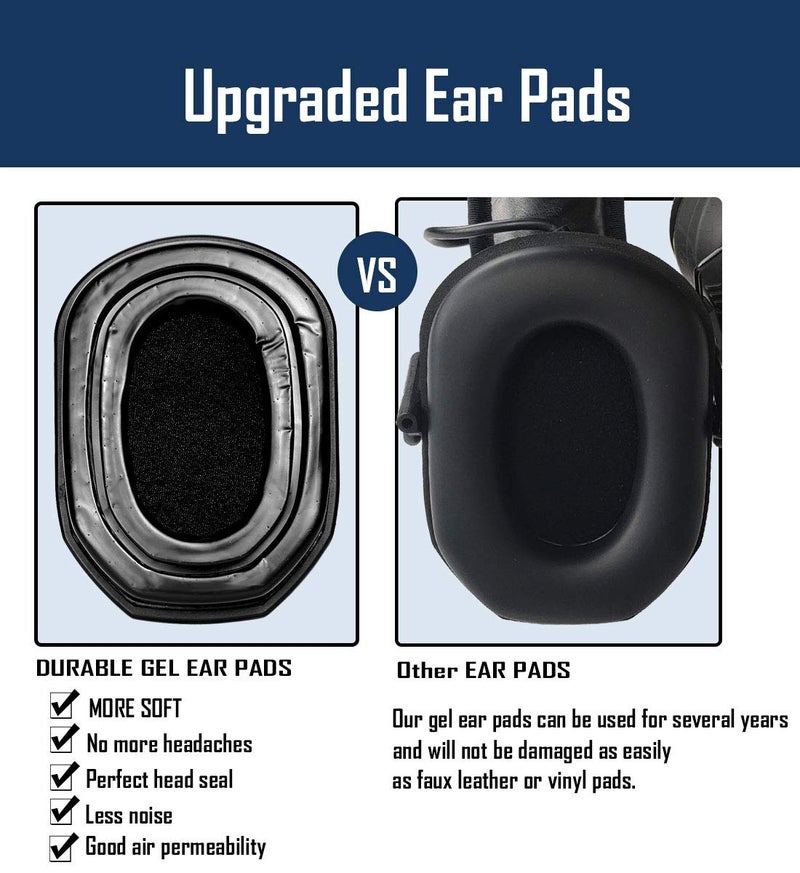 PROHEAR GEP03 Upgraded Gel Ear Pads for Walker's Razor Earmuffs, Comfortable and Soft Replacement Gel Ear Cups with Sealed Bottom Shell - Image 4