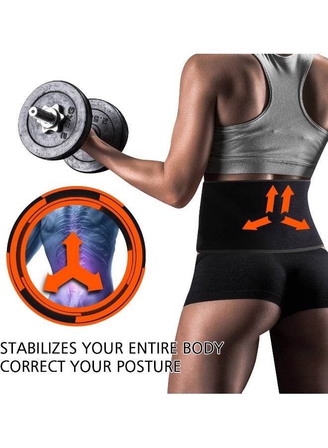 WIN.MAX Waist Trimmer Belt, Waist Trainer for Women, Weight Loss and Sweat Wrap, Slimmer Kit for Men, Abdominal Trainer, Adjustable Waist Cincher Trimmer, Sport Sauna Effect - Image 1