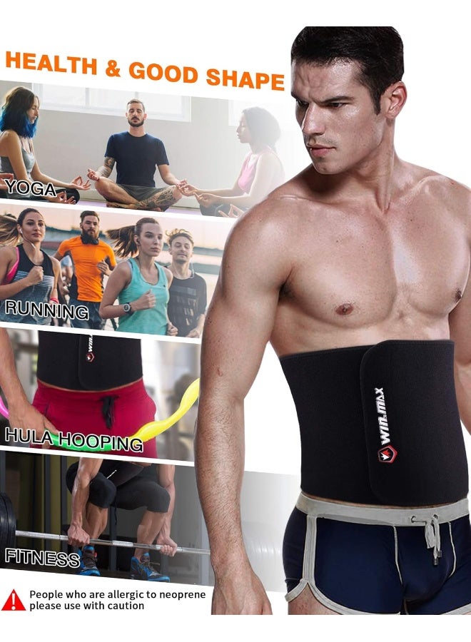 WIN.MAX Waist Trimmer Belt, Waist Trainer for Women, Weight Loss and Sweat Wrap, Slimmer Kit for Men, Abdominal Trainer, Adjustable Waist Cincher Trimmer, Sport Sauna Effect - Image 2