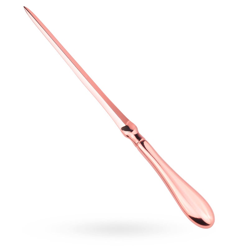 Musrod Rose Gold Letter Opener  Envelope Opener Knife Metal Letter Opening Knife  Paul Revere Paper Cutting Knife  9 Inches (1 Pack) - Image 1