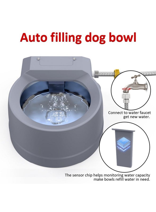 BENTOPAL Dog Water Fountain Auto Filling Dog Water Dispenser Connect Water Supply, Rechargeable 3.9L Large Dog Water Bowl - Image 2