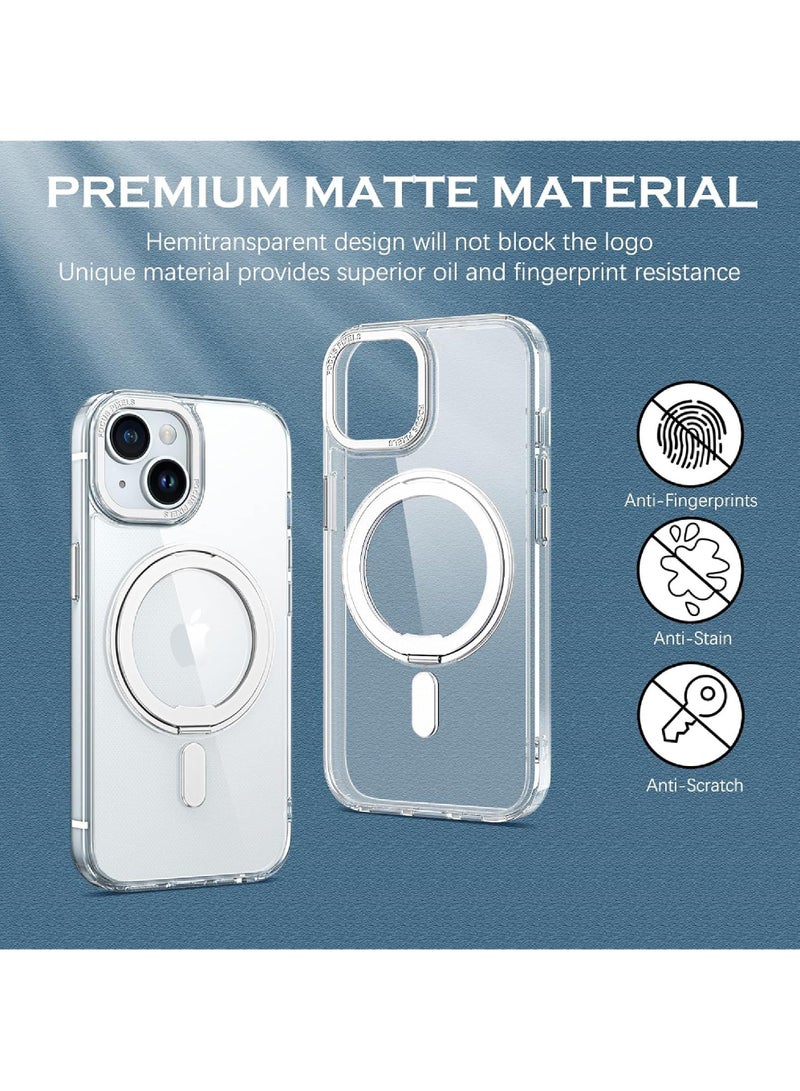 Rock Pow For iPhone 15 Plus Case [360° Ring Stand] [Compatible with Magsafe] Military Drop Protection Non-Yellowing Magnetic 15 Plus Phone Case for Men Women - Image 5