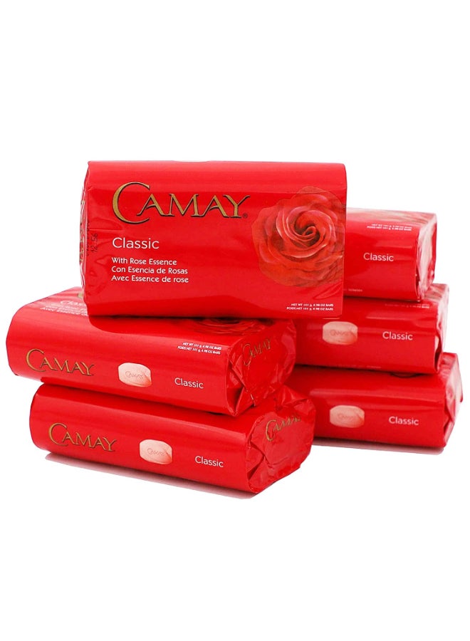 Camay Classic Bar Soap Rose Essence 498 Oz Each Soap 6 Bar Soaps - Image 3