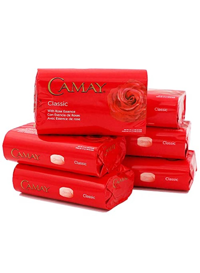 Camay Classic Bar Soap Rose Essence 498 Oz Each Soap 6 Bar Soaps - Image 1