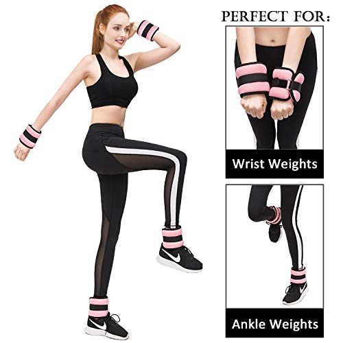 Vaupan Ankle/Wrist Weights, Small Leg Arm Hand Cuff Weights for Women Kids, Exercise Equipment with Adjustable Straps for Fitness Gym Dancing Walking Jogging Gymnastics Aerobics (1 Pair) - Image 5