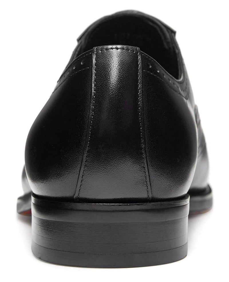 FRASOICUS Men’s Dress Shoes with Genuine Leather in Classic Brogue Elastic Band Oxford Formal (Black, Adult, Men, 10, Numeric, US Footwear Size System, Medium) - Image 5