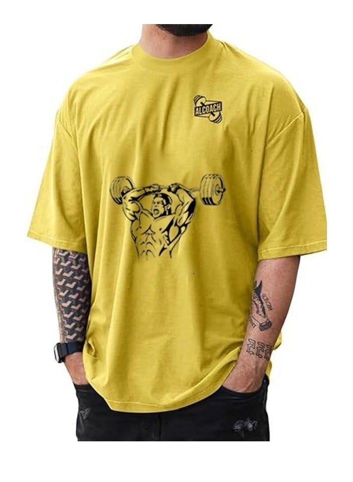 ALCOACH Sports T-shirt with a gym-style muscle hero print - Image 2