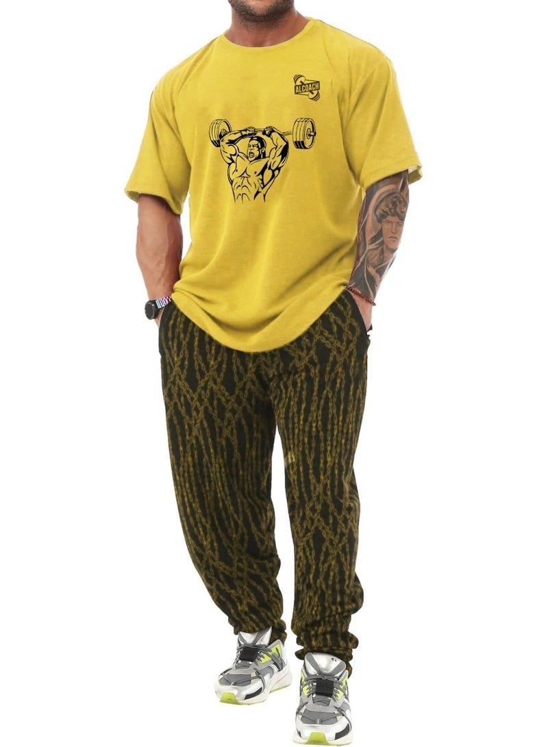 ALCOACH Sports T-shirt with a gym-style muscle hero print - Image 3