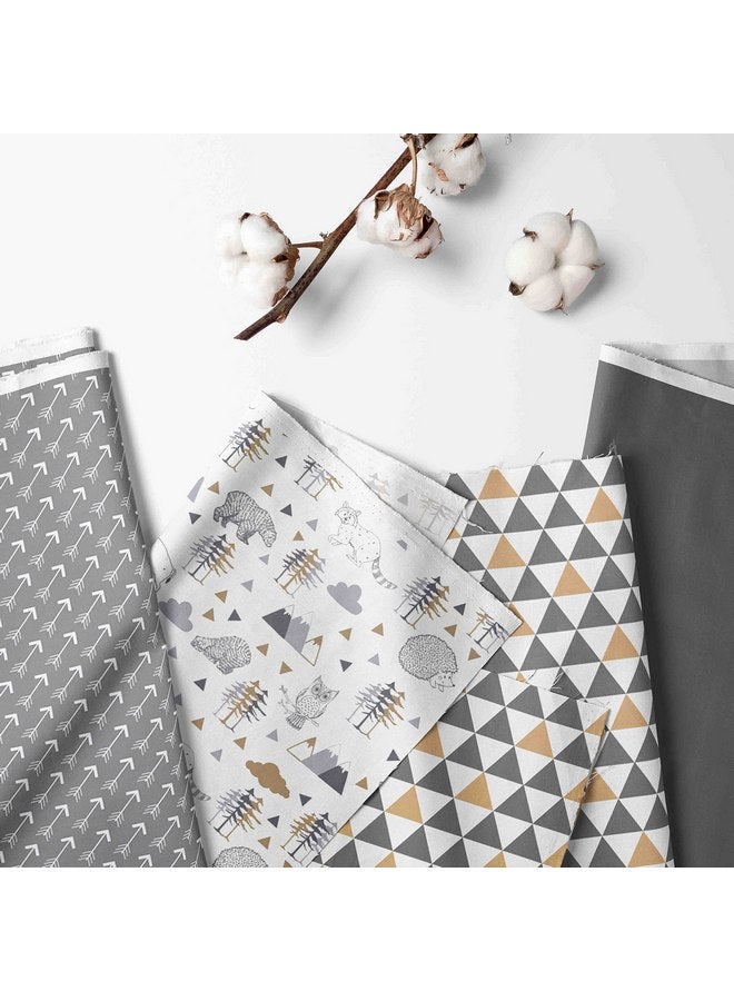 Bacati Woodlands Grey/Beige Neutral Cotton 4 Pc Toddler Bedding Set, Beige/Grey - Image 2