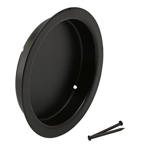 Prime-Line PrimeLine MP7571N Closet Door Finger Pull 2 In Matte Black Finish 5 Pack - Image 1