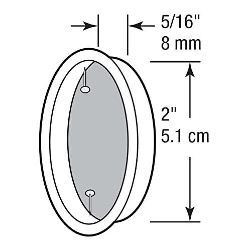Prime-Line PrimeLine MP7571N Closet Door Finger Pull 2 In Matte Black Finish 5 Pack - Image 3