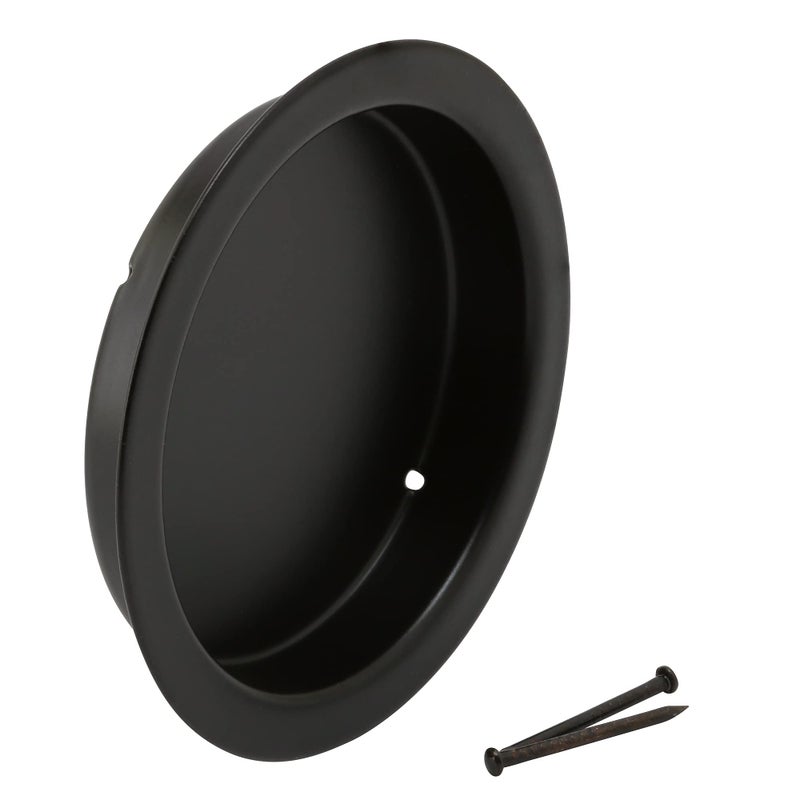 Prime-Line PrimeLine MP7571N Closet Door Finger Pull 2 In Matte Black Finish 5 Pack - Image 2