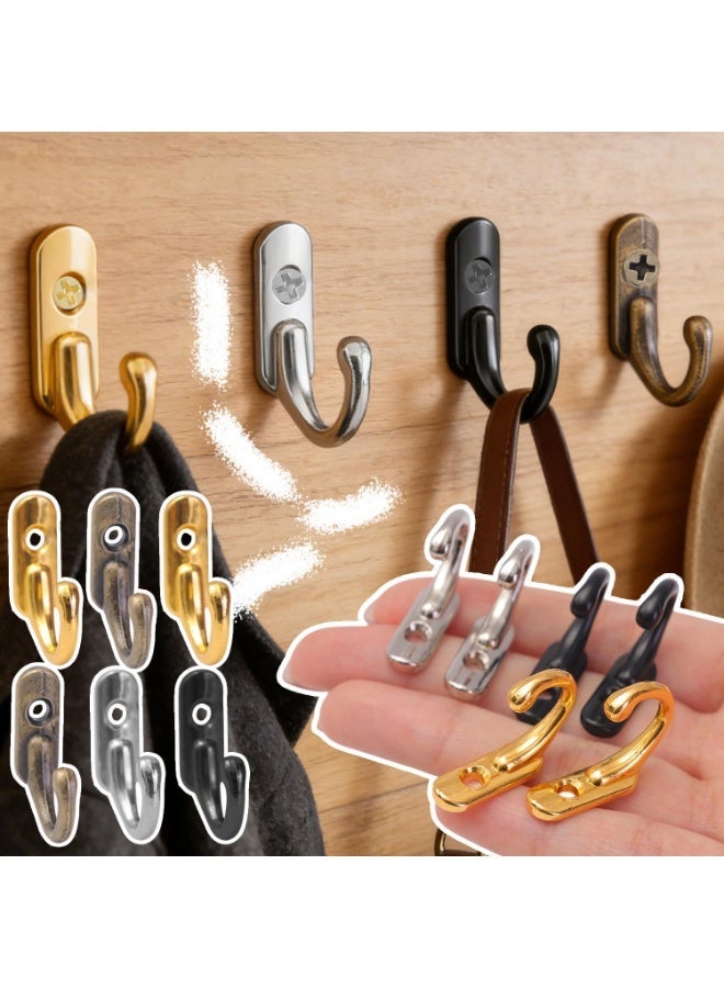Vintage Wall Mounted Metal Hooks for Hanging Jewelry Keys Towel Bag Small Hangers Bathroom Kitchen Storage Hook Rack with Screw - Image 1