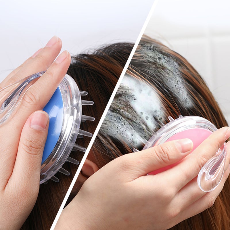 💄 ٤ قطع فرش غسل الشعر مع تدليك فروة الرأس لتنظيف وفرك فروة الرأس للنساء والرجال - Image 4