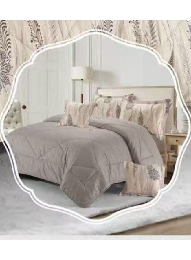 بلو سكاي مفرش سرير نفر من المايكروفايبر بنسبة 100% ، غطاء سرير بتصميم هندسي، قابل للاستخدام على الوجهين، طقم من 4 قطع، مقاس 230X170 سم - Image 2