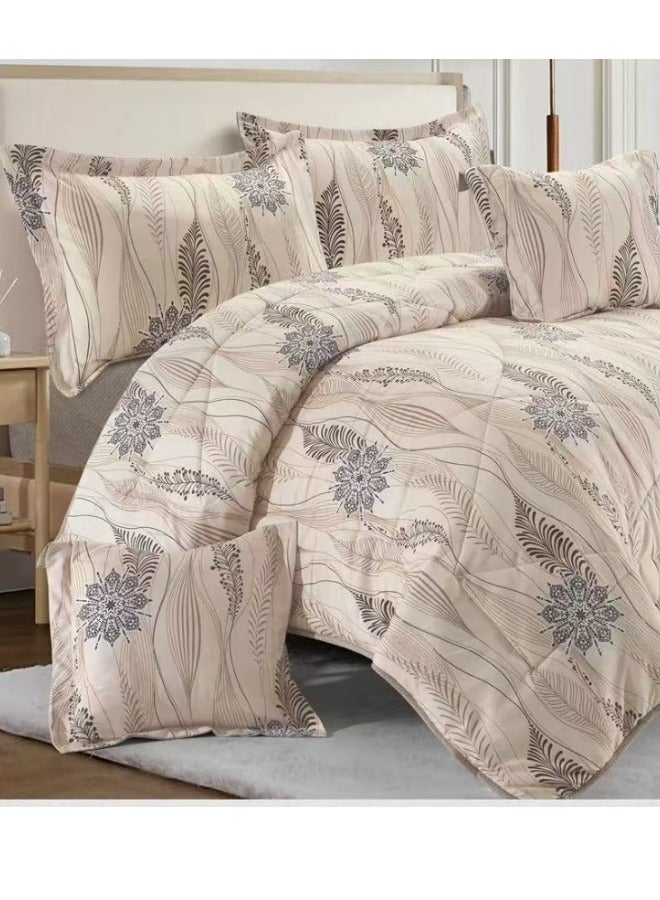 بلو سكاي مفرش سرير نفر من المايكروفايبر بنسبة 100% ، غطاء سرير بتصميم هندسي، قابل للاستخدام على الوجهين، طقم من 4 قطع، مقاس 230X170 سم - Image 4