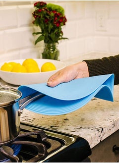 AL SANIDI Silicone Hot pot holder, Blue, Size 17 Cm  - Image 3
