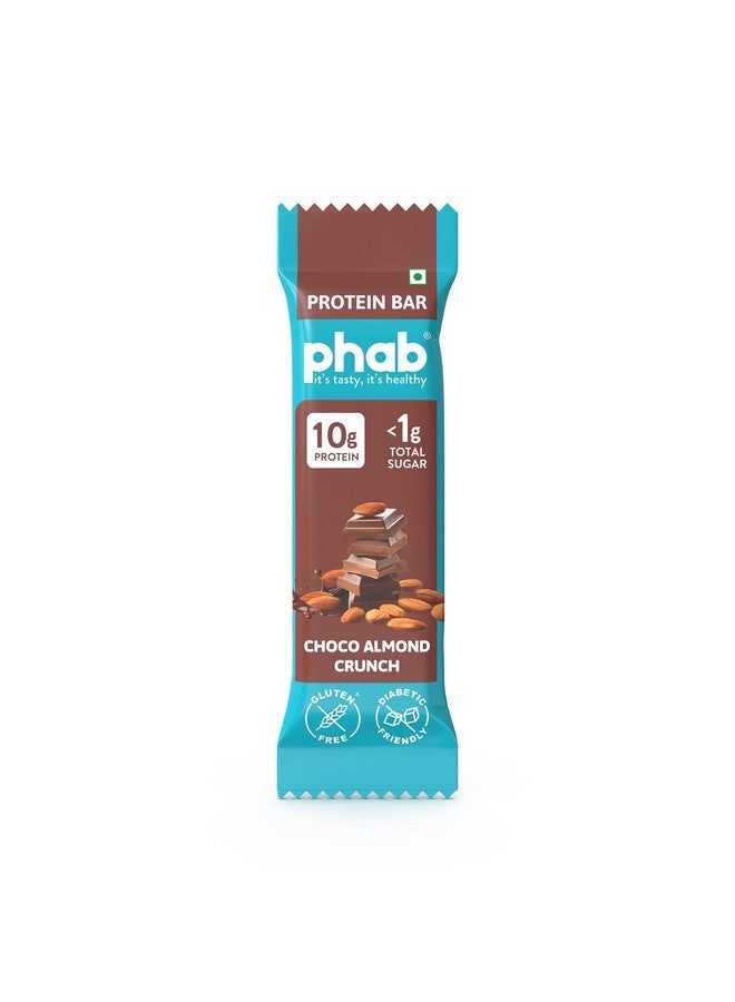 Phab 10g Choco Almond Crunch Protein Bars | (Pack of 6 x 50g) | 14% Roasted Almonds | Crunchy, No added sugar, High Fibre, No Preservatives, Trans Fat Free | Healthy Snack - Image 2