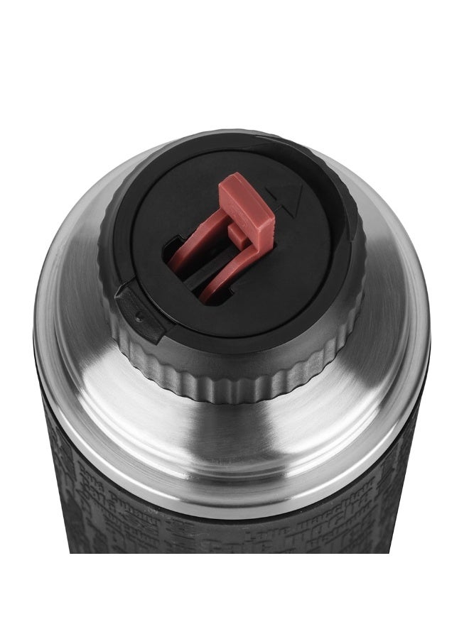 EMSA Senator Flask 1L – Black Premium Insulated Stainless Steel Thermos Bottle for Hot & Cold Beverages – Leak-Proof Travel Flask – Made in Germany - Image 5
