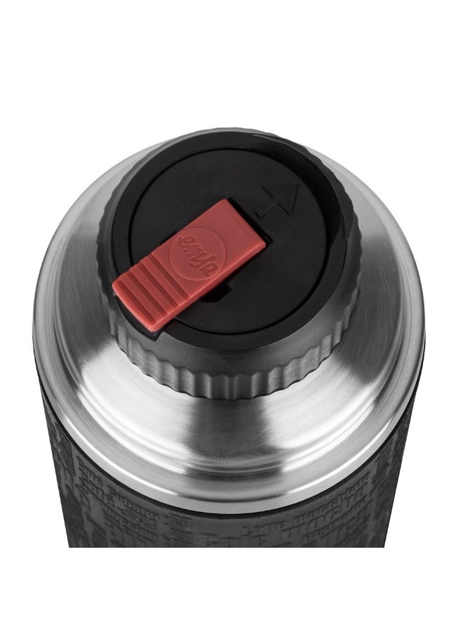 EMSA Senator Flask 1L – Black Premium Insulated Stainless Steel Thermos Bottle for Hot & Cold Beverages – Leak-Proof Travel Flask – Made in Germany - Image 4