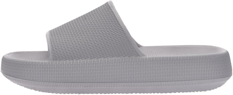 BRONAX Pillow Slippers for Women and Men | House Slides Shower Sandals | Cushioned Thick Sole 44-45 Grey - Image 2