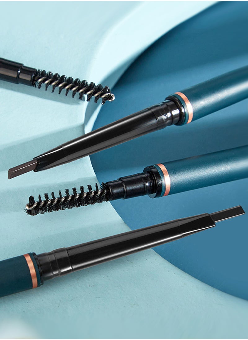 Novo - Small Triangle Eyebrow Pencil, Micro Retractable Precise Brow Pencil with Fine Tip and Brush, Long Lasting Waterproof Eyebrow Makeup for Natural and Real Looking Dark Brown - Image 1
