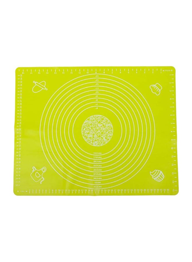 Generic Silicon Rectangle Baking Mat With Measurements For Pastries Green  - Image 1