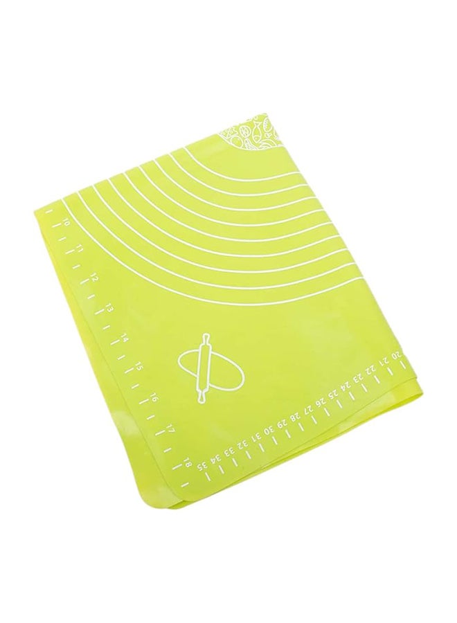 Generic Silicon Rectangle Baking Mat With Measurements For Pastries Green  - Image 2