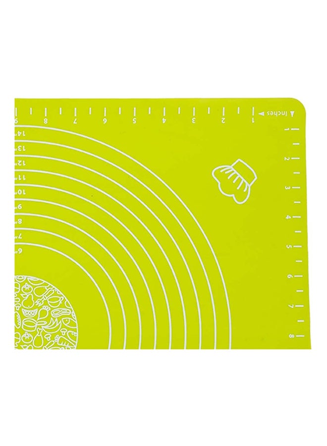 Generic Silicon Rectangle Baking Mat With Measurements For Pastries Green  - Image 3