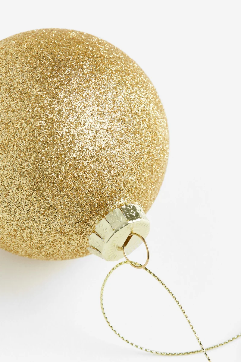 H&M Glittery glass Christmas bauble