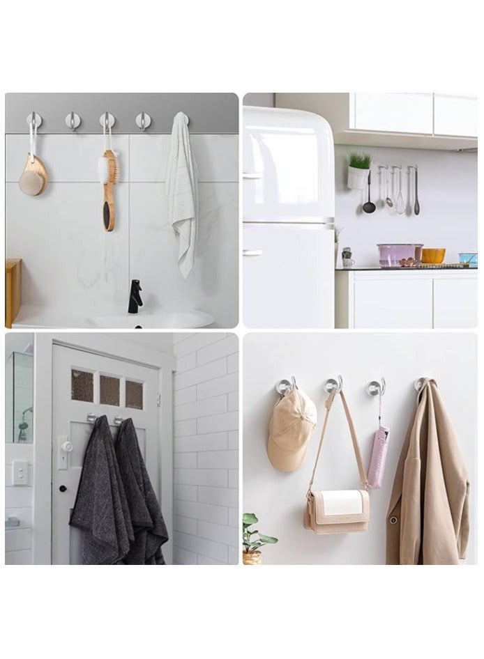 Joybos 4 Pack Stainless Steel Hook over the Door Hooks Heavy Duty Organizer Hooks for Living Room Bathroom Bedroom Kitchen Ideal for Hanging Clothes Towels Hats Coats and Bags Bearing Capacity 10kg  - Image 5