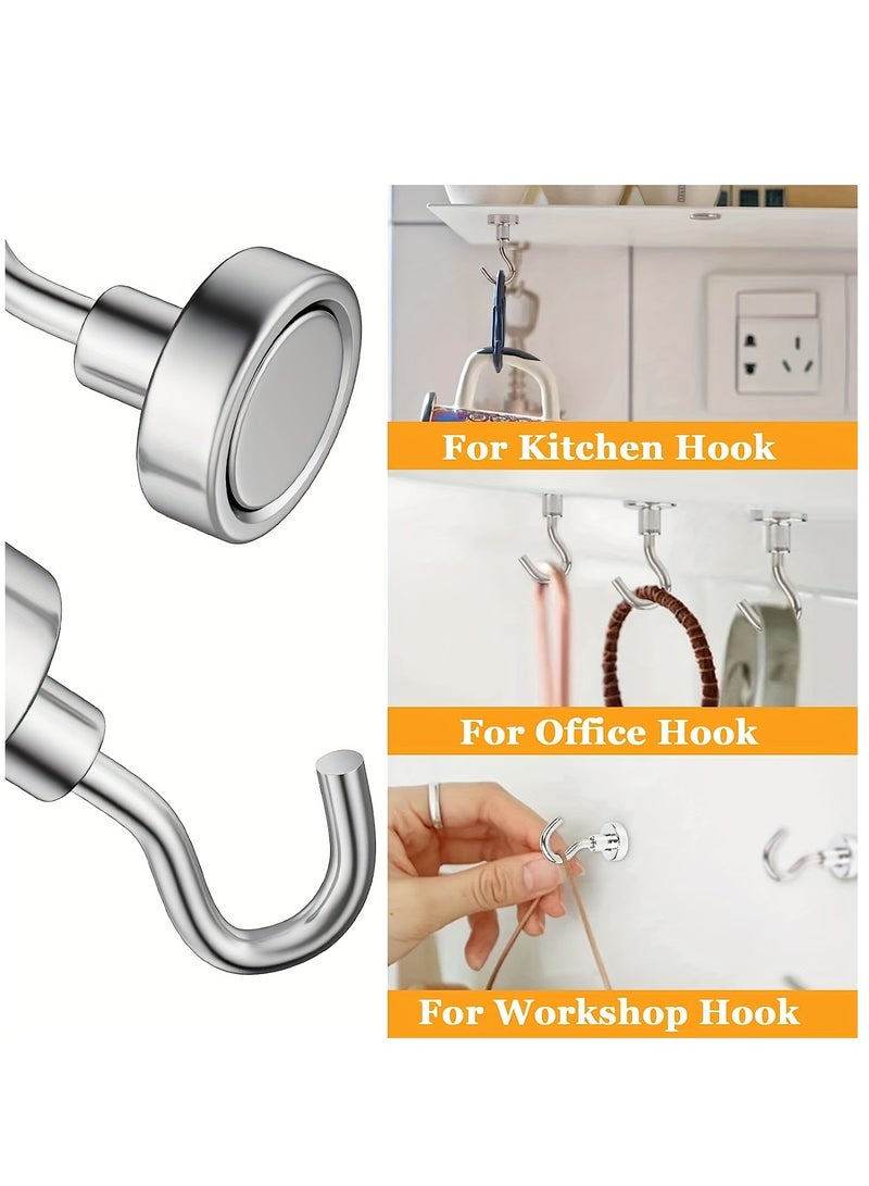 Joybos 4 Pack Stainless Steel Hook over the Door Hooks Heavy Duty Organizer Hooks for Living Room Bathroom Bedroom Kitchen Ideal for Hanging Clothes Towels Hats Coats and Bags Bearing Capacity 10kg  - Image 3